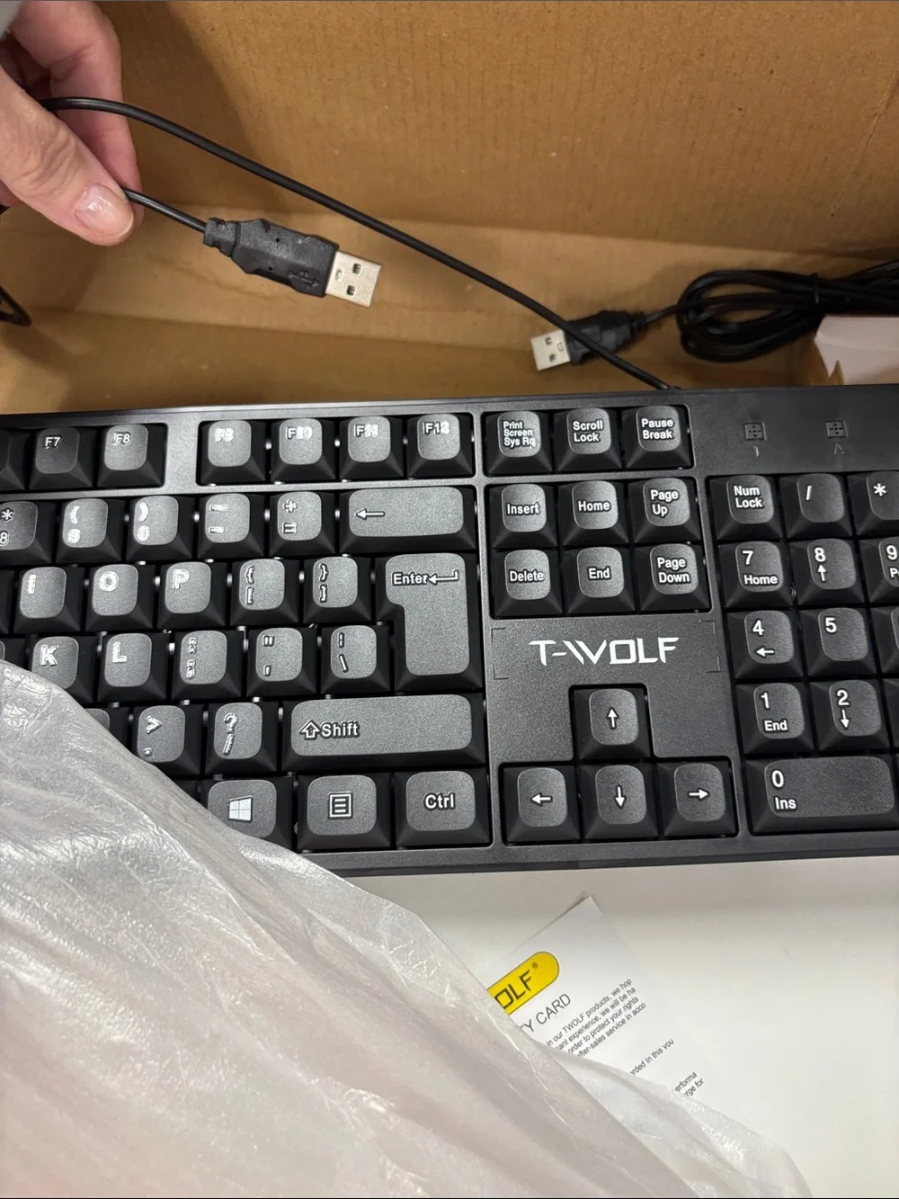 WOLF TF500 Black Wired Keyboard & Mouse Set